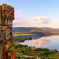 Italian Castle Overlooking Lake Bracciano by William D Briscoe