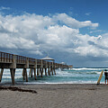 Juno Pier Surfer Pano by Laura Fasulo