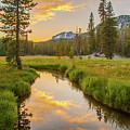 Kings Creek Sunset - Lassen Volcanic National Park by Mike Lee