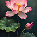 Lotus Wall Art Vintage Oil Painting
