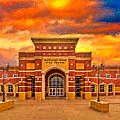 McKinney Boyd High School at sunset - digital painting Digital Art by Nicko Prints