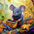 Mouse Harvesting Berries by Macro Abundance
