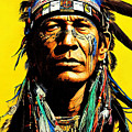 Native American Chief, 12 by AM FineArtPrints