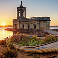 Normanton Church Sunset at Rutland Water, Rutland, England, UK