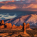 North Window, La Sal Mountains and red rock towers Photograph by Dan Norris
