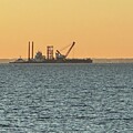 Offshore Barge at Dawn by Catherine Wilson