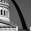 Old Courthouse Cupola Gateway Arch St Louis by Patrick Malon