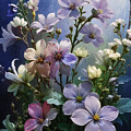 Periwinkle Flower Oil Painting