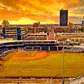 Potter County Memorial Stadium, Amarillo, at sunset Digital Art by Nicko Prints