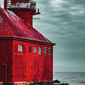 Rusted Red Lighthouse by Duluth To Door County Photography