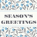 Season's Greetings Snowdrops by Snow Iris Studio
