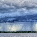 Shelf Cloud And Rain Over Lake Wausau by Dale Kauzlaric