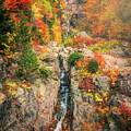 Silver Cascade Autumn in Crawford Notch by Dan Sproul