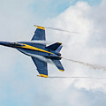 Solo Blue Angel Vapor In The Clouds by Jeff Saunders