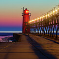 South Haven Lighthouse at Sunset