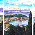 Split City from Marjan Hill  Croatia  Triptych by Francisco Gutierrez