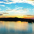 Sunset at the Bridge over Ohio River by Jonny D
