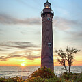 Sunset Behind the Point Little Sable Lighthouse