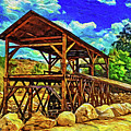 Sutter's Mill replica in the  Marshall Gold Discovery State Historic Park in Coloma, California by Nicko Prints