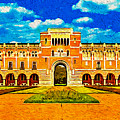 The Lovett Hall of the Rice University - digital painting Digital Art by Nicko Prints