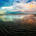 Tidal Crawl Ripples On Folly Beach by Owen Weber