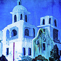 Tucson Church at Night by Ted Clifton