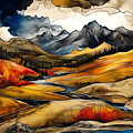 Vibrant Mountain Landscape by Ted Clifton