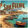 Vintage Style San Felipe, Mexico Postcard