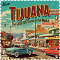 Vintage Style Tijuana, Mexico Postcard