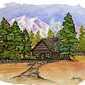 Watercolor Cabin by Shirley Dutchkowski