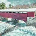 Wehrs Covered Bridge in Winter Morning Light  Lehigh Count by Jason Fink