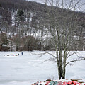 Winter on Lake Waramaug by Dave King