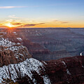 Winter Sunset at the Grand Canyon by Ed Clark