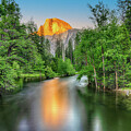 Yosemites Half Dome at Sunset