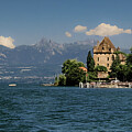 Yvoire and the Alps Photograph by Steven Nelson